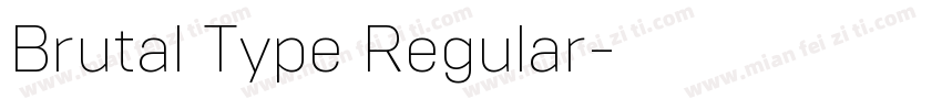 Brutal Type Regular字体转换